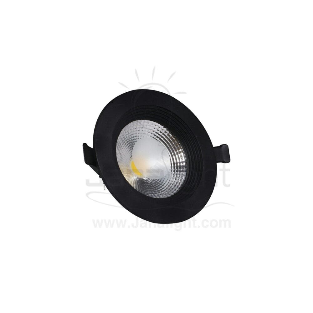 كشاف 10 وات كومبكت وورم حلق اسود مط جنى لايت plastic warm compact 10 watt downlight